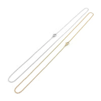 Fine cable chain necklace, Gold plated stainless steel, Bulk lot for jewelry making