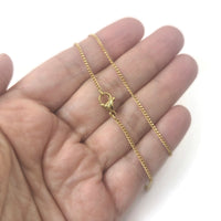 Fine curb chain necklace, Gold plated stainless steel, Bulk lot for jewelry making
