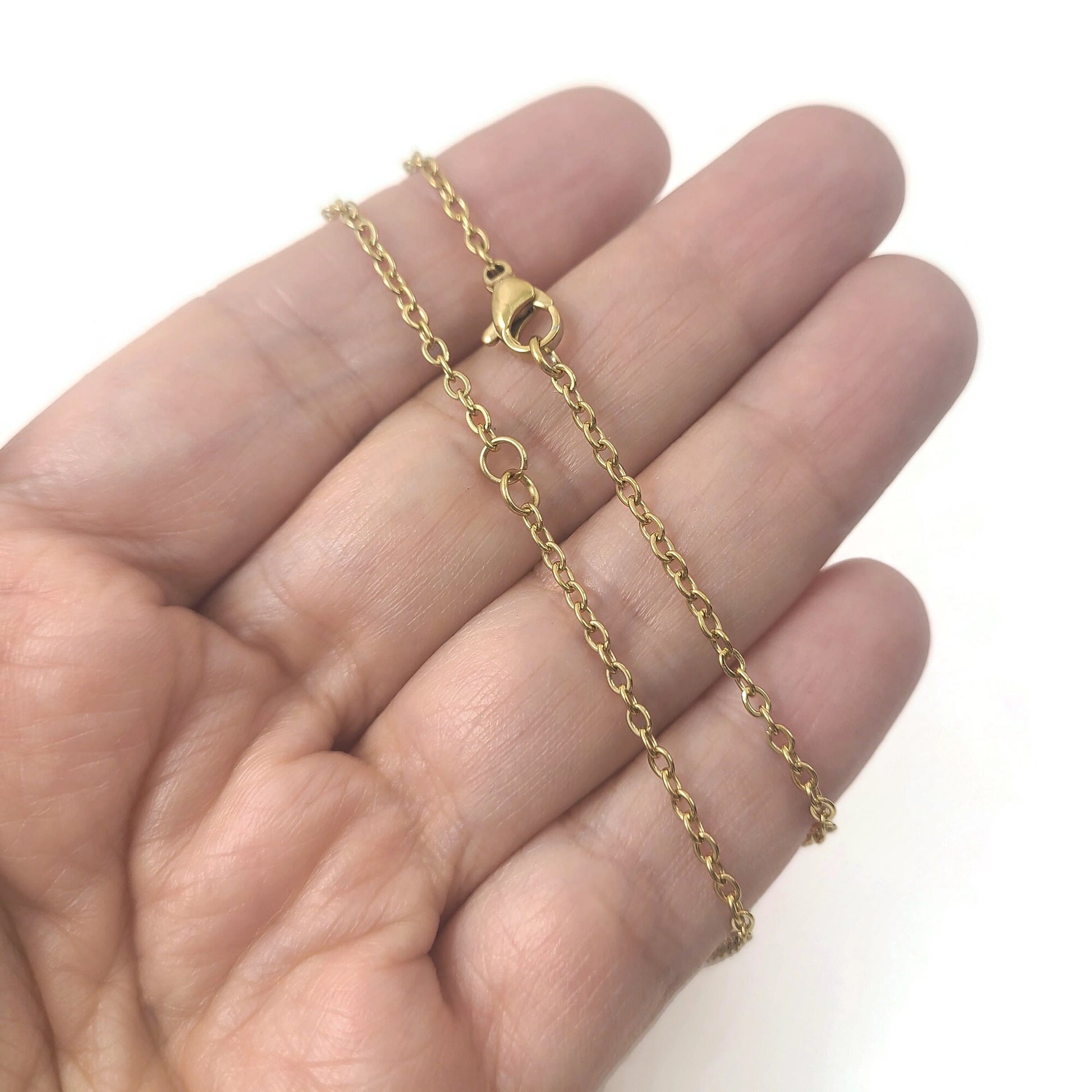 Stainless steel separated chain for link, Bulk lot jewelry necklace supplies, Silver, Gold plated