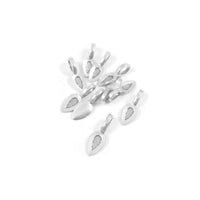 Glue on bails, Gold, Silver, Leaf oval pad, Hypoallergenic nickel free jewelry findings, Pendant making parts
