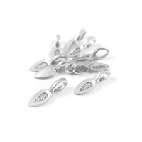 Glue on bails, Gold, Silver, Leaf oval pad, Hypoallergenic nickel free jewelry findings, Pendant making parts