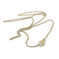 Fine curb chain necklace, Gold plated stainless steel, Bulk lot for jewelry making