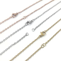 Stainless steel separated chain for link, Bulk lot jewelry necklace supplies, Silver, Gold plated