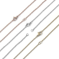 Stainless steel separated chain for link, Bulk lot jewelry necklace supplies, Silver, Gold plated