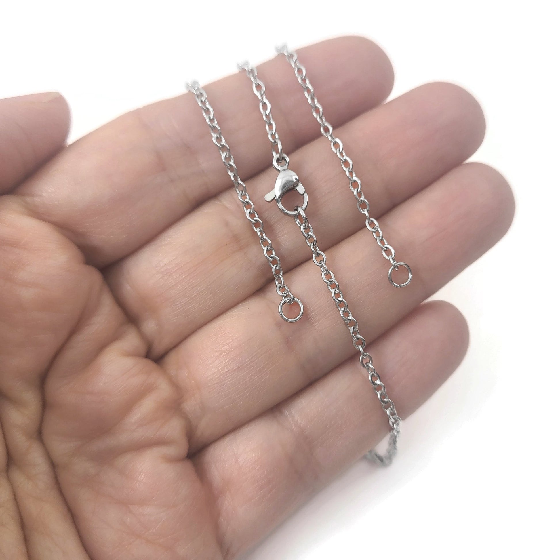 Stainless steel separated chain for link, Bulk lot jewelry necklace supplies, Silver, Gold plated
