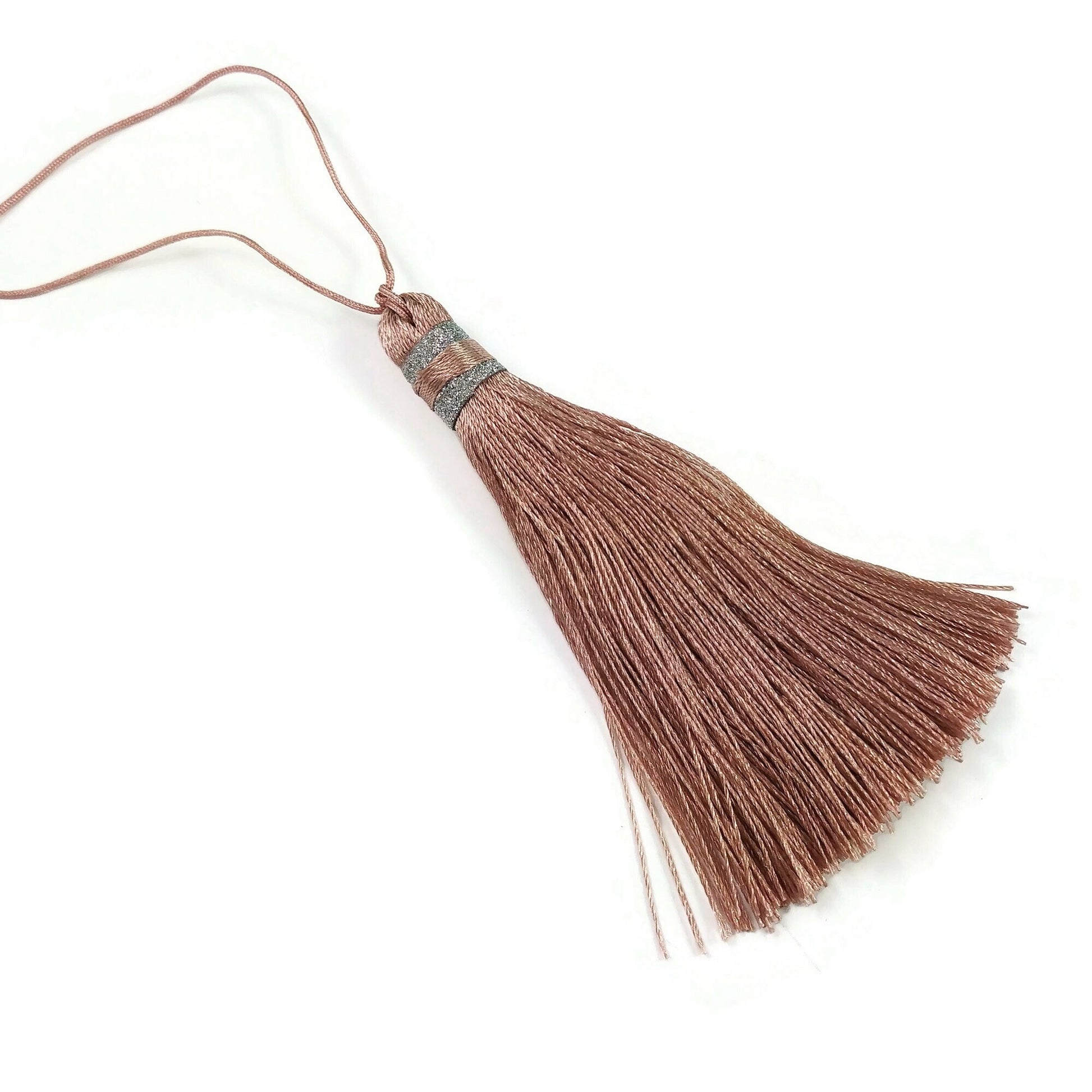 Extra big tassel, Aqua, Pink, Boho decor DIY, 3.75 inches