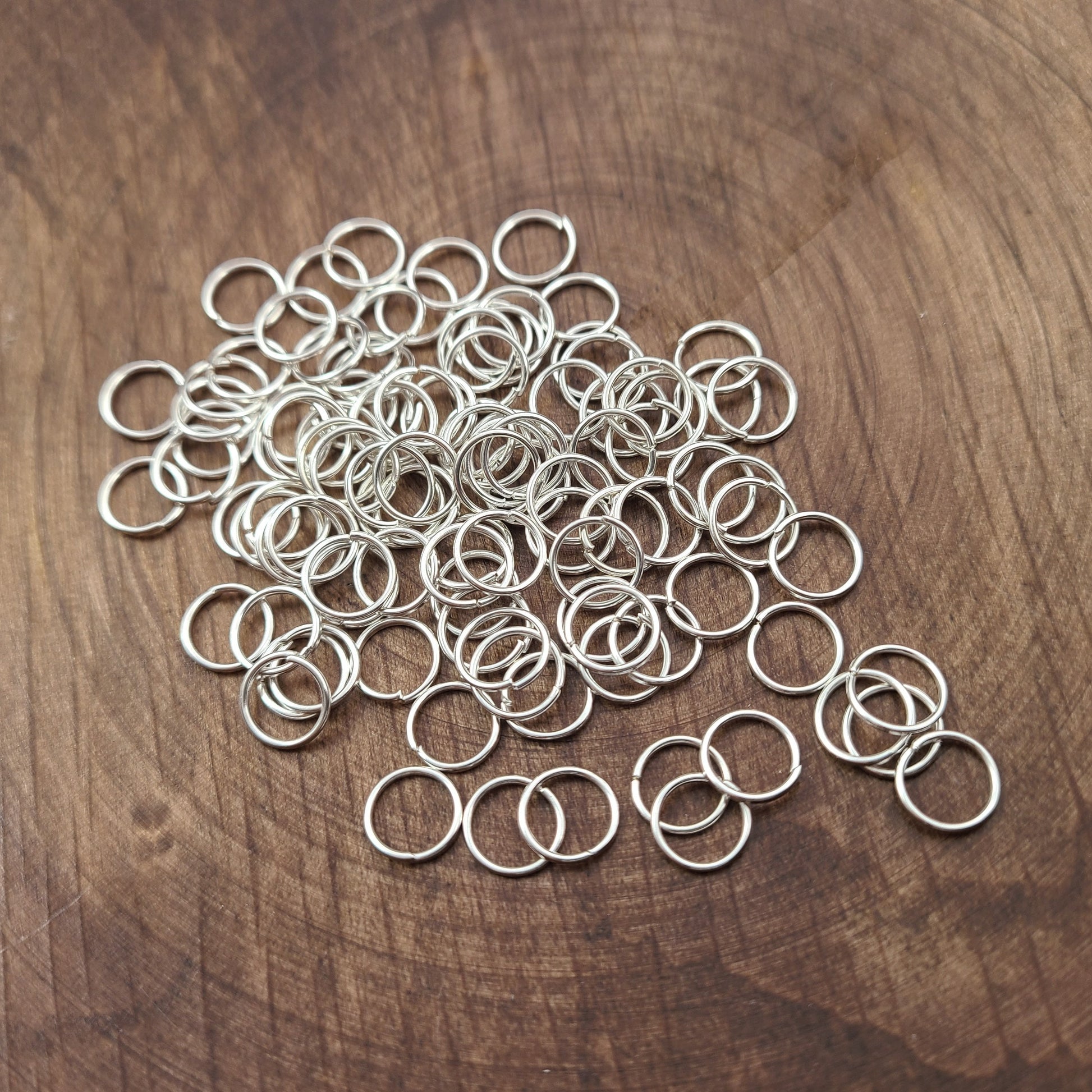 Hypoallergenic silver jump rings, 4mm, 5mm, 6mm, 7mm, 8mm, Bulk jewelry findings, Nickel free, lead free and cadmium free