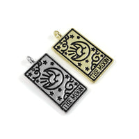 Tarot card charm, Gold, Silver, Necklace making pendant, Sun, Moon, Star, World, Fortune