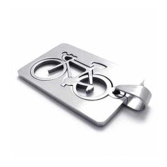 1 Bicycle pendant stainless steel hypoallergenic