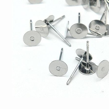 50 Stainless steel earring posts - Bulk price