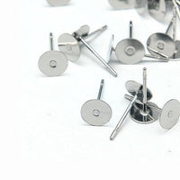 50 Stainless steel earring posts - Bulk price