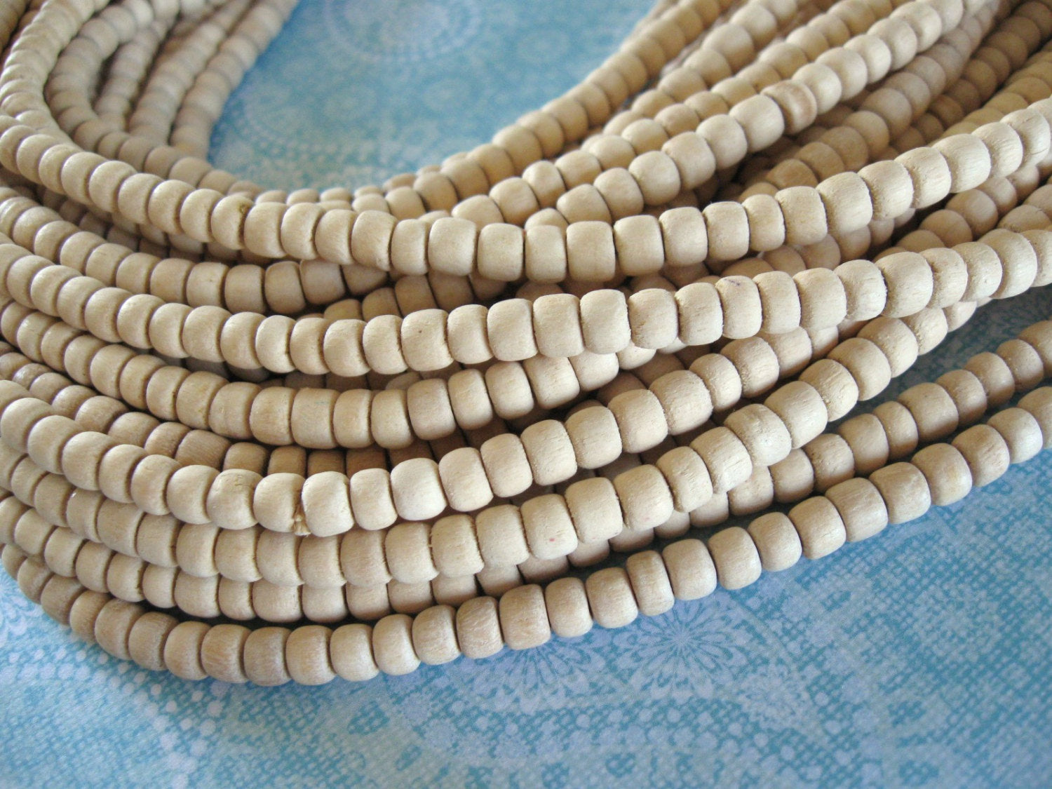Unfinished wood beads 80 Natural wood beads 4-5mm beads