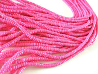 Coconut bead 150 pink wood Beads - Coconut Rondelle Disk Beads 4-5mm