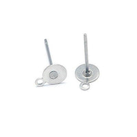 Tiges avec oeillets pour boucle d'oreille en acier inoxydable hypoallergénique - 10 paires