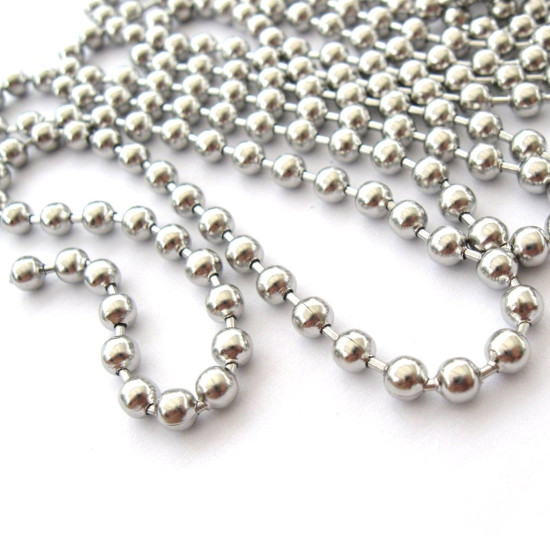 1 Big Stainless Steel Ball Chain 4mm - 2 meters