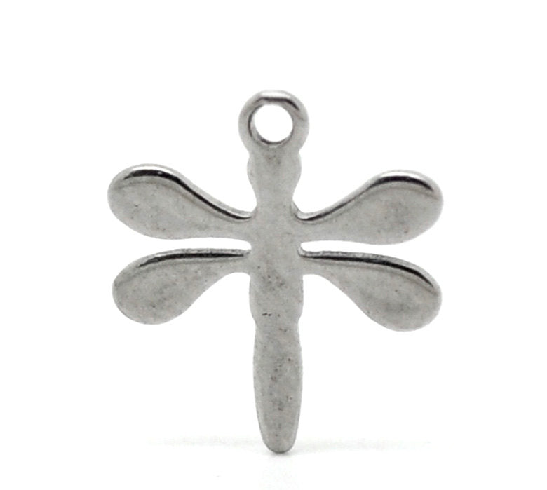 5 Dragongly charms stainless steel hypoallergenic charms