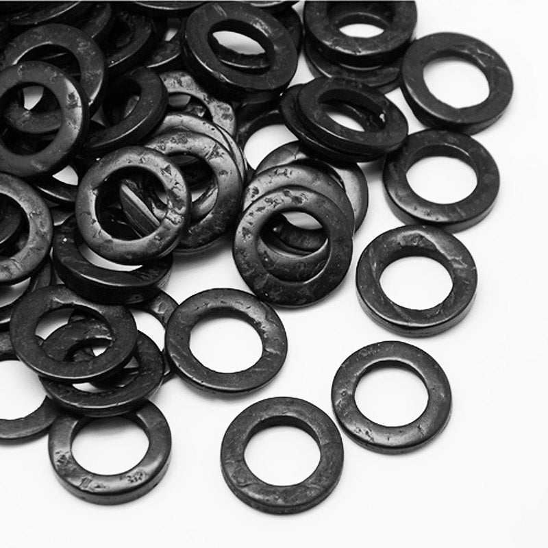 10 Coconut Beads Donut Ring 20mm