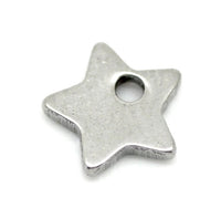 10 Tiny star charms stainless steel hypoallergenic charms