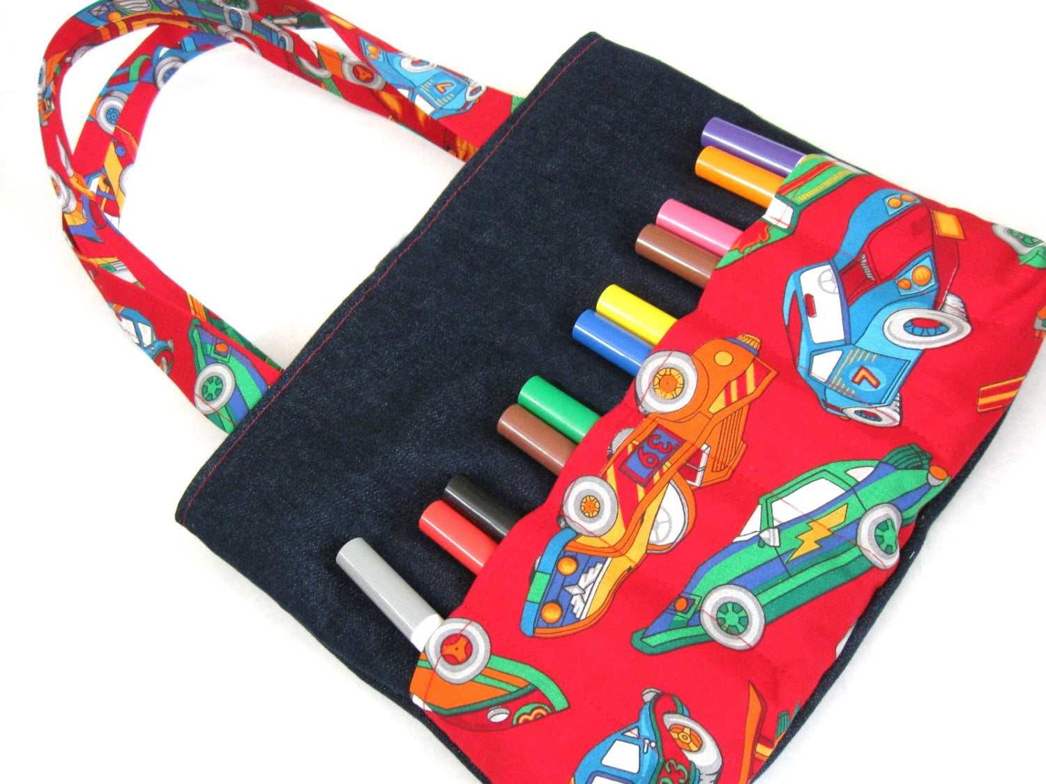 DIY Markers Bag Sewing Pattern - Art bag for children tutorial PDF download ePattern