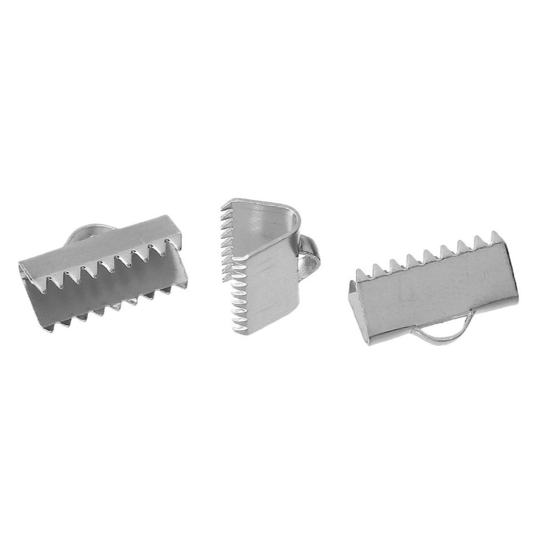 10 pcs Stainless steel ribbon ends 7, 10 or 13mm