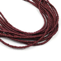 Petites perles de bois de coco de 3mm, Couleur au choix