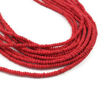 Petites perles de bois de coco de 3mm, Couleur au choix