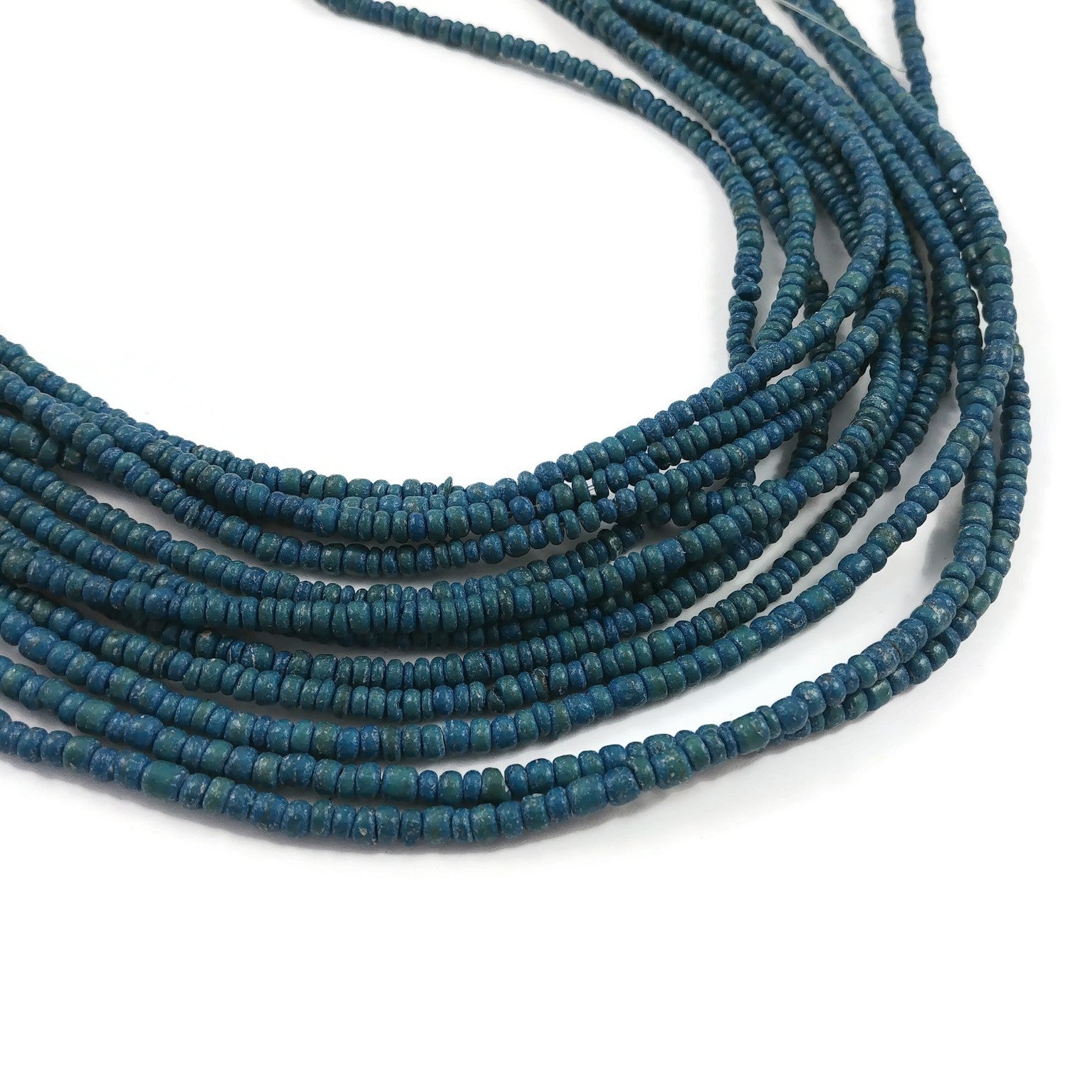 Petites perles de bois de coco de 3mm, Couleur au choix